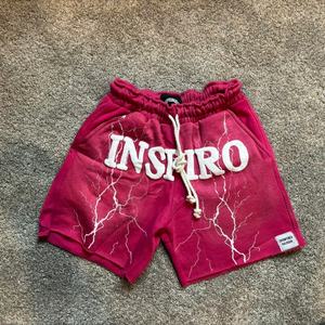 Pantalones Cortos Deportivos de Algodón 100% para Hombre, Estilo Vintage, con Estampado 3D, 500 GSM, Felpa Francesa Pesada, Corte Urbano, Lavado Ácido, Elásticos - Product Image 1