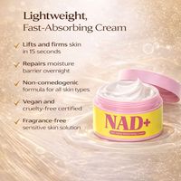 Crème hydratante anti-âge enrichie en NAD+ 50g, crème hydratante anti-âge pour affiner les pores, soutenir la barrière cutanée, convient à tous les types de peau
