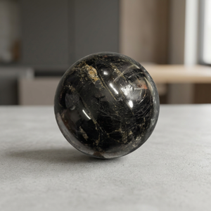 Esferas de Turmalina Negra Grandes de Alta Calidad al por Mayor, Piedras Naturales, Cristales, Artesanías Decorativas, Rocas de Reiki, Feng Shui Shadow - Product Image 1