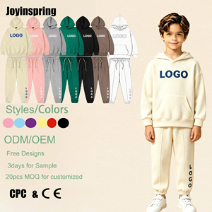 Ensemble sweat-shirt à capuche à manches longues et pantalon à cordon de serrage personnalisable avec logo pour <span class=keywords><strong>garçons</strong></span>, vêtements décontractés d'automne et d'hiver, plusieurs couleurs disponibles - Product Image 1