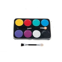Kit de peinture au néon pour enfants, couleurs personnalisées, Palette professionnelle de peinture pour le corps et le visage à base d'eau avec pinceau cosmétique