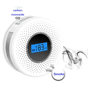 デジタルディスプレイ付きの電池式煙CO警報検出器煙と一酸化炭素検出器の組み合わせ