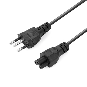 Brazil INMETRO Compliant 4.8mm Pin Triangular Safety Sign 3 <strong>Core</strong> 10A250V Power <strong>Plug</strong> SJTW Rubber IEC for <strong>Computer</strong> Laptop Power - Product Image 1