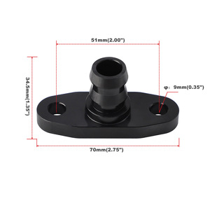 Brida de retorno de aceite de aleación de aluminio de 18 mm para turbocompresor T4 T04B T04E T04S, pieza de repuesto para coche - Product Image 2