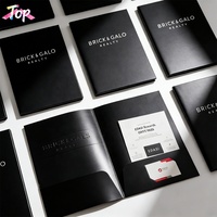 Carpetas de Presentación de Papel A4/A5 con Logotipo y Color Personalizados, con Bolsillos, Grosor Personalizado, Impresión Digital/UV, Marca TOP