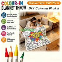 Couverture polaire à colorier DIY Mandala Bohème, personnalisable, thème Anime Hiver Amérique, pour enfants, vente en gros