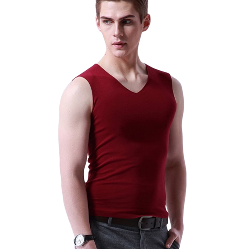 Ice silk бесшовный мужской жилет мужской летний тонкий Молодежный Спортивный барьер без рукавов Нижнее белье