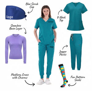 Uniforme Médico Unisex en Oferta, con Logotipo Personalizado, Antiarrugas, Estilo Jogger, Suave y Lavable, para Enfermería y Hospital - Product Image 1