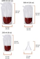 Sac à boissons en plastique réutilisable, pour jus d'alcool, sachets de boissons alcoolisées, pour baskets