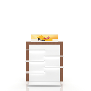 Yiree bajo costo mujeres tacón alto marca logo fácil montaje <span class=keywords><strong>KD</strong></span> panel madera bastidores zapatos estantes para tienda minorista exhibición - Product Image 3