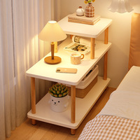 Étagère de chevet multi-usages, petite table d'appoint pour chambre et salon, meuble d'appoint compact pour canapé avec rangement