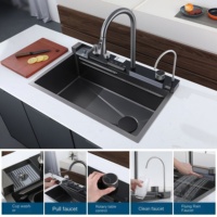 Évier de cuisine artisanal Meybert à bac unique, grande taille, en acier inoxydable 304 épaissi avec traitement de surface nano 5