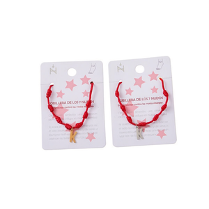 Tobillera de acero inoxidable con siete nudos y letra K, joyería de moda para mujer - Product Image 2