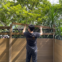 Clôture de jardin DIY Carven en WPC, panneaux de clôture composites avec service de modélisation 3D