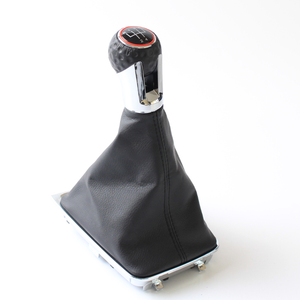 Pomo de palanca de marchas de cuero para coche, cubierta de arranque de polaina para VW <span class=keywords><strong>Golf</strong></span> <span class=keywords><strong>7</strong></span>, A7, MK7, GTI, 5 velocidades, 6 velocidades - Product Image 1