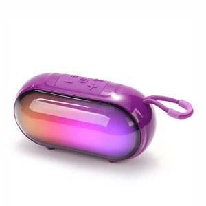 Mini altavoz BT inalámbrico portátil con luz de colores, <span class=keywords><strong>Radio</strong></span> FM/USB/TF, redondo, hermoso, activo, RGB, luz, bajo, altavoces de bajo, con luz - Product Image 5