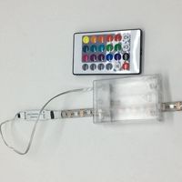 Décoration alimenté par batterie 5v lumière usb 5050 RGB 5V batterie pack 10mm 30 Led USB 24 clés boîte de batterie rgb 5050 bande led