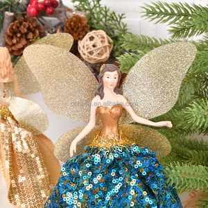 Adorno Navideño de Ángel Dorado Femenino, Colgante de Resina con Mariposa y Flor para Decoración de Ventanas - Product Image 4