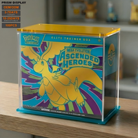 Boîte de rangement magnétique en acrylique coloré écologique moderne pour cartes Pokémon TCG Elite Trainer, personnalisable, toutes couleurs, protection UV à 99 %