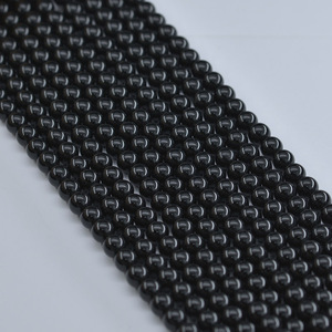 Wholesale 4mm 6mm 8mm 10mm 12mm <strong>Black</strong> Agate Natural Stone Smooth <strong>Black</strong> Onyx Gemstone Round Loose <strong>Beads</strong> for Jewelry Making - Product Image 5