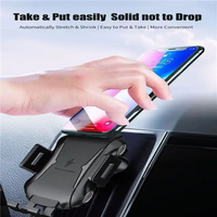 Support de chargeur de voiture sans fil, fixation automatique à serrage rapide 15W, support de téléphone pour grille d'aération de voiture à charge rapide sans fil