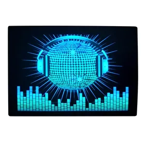 Panel de iluminación controlado por música, Panel activado por El sonido, para ropa de fiesta, 1-2 días