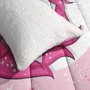 3 pezzi <span class=keywords><strong>trapunta</strong></span> in velluto caldo con stampa unicorno e biancheria da letto stampata digitale sono adatti per le stanze delle ragazze - Product Image 5