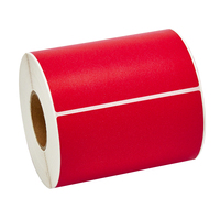 Rouleau d'étiquette vierge de transfert thermique imprimable auto-adhésive colorée personnalisée, étiquette en papier thermique brun