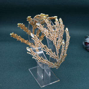 수제 신부 머리 장식 유럽 및 미국 웨딩 드레스 헤어 액세서리 헤어 클립 헤어 밴드 스타일링용 - Product Image 6