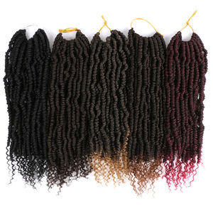 Extensions de cheveux tressés au crochet Bomb Twist Single Weft de 14 pouces avec fibre haute température - Product Image 5