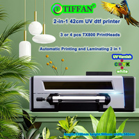 Rouleau de machine d'autocollant d'imprimante de uv A3 DTF 30cm 42cm tout en un 2 en 1 2 en 1 petite mini imprimante UV DTF avec plastifieuse