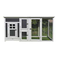 XPT041 poulailler moderne gris en bois pour animaux de compagnie maison de ferme en plein air énorme course de poulet pour animaux de compagnie