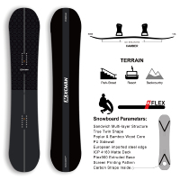 Ensemble complet de snowboard XCMAN Quantum Fissure pour homme, avec fixations 360 Seco et bottes, tout-terrain, coupe régulière, pour débutants