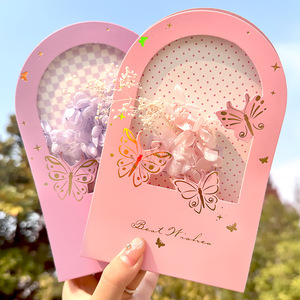 Nouvelle Arrivée : <span class=keywords><strong>Carte</strong></span> <span class=keywords><strong>Postale</strong></span> Exquise Style Enveloppe avec Motif Papillon Rêveur et Fleurs Séchées – Mini <span class=keywords><strong>Carte</strong></span> Pliante en Papier - Product Image 1