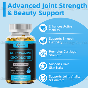 Cápsulas de cápsulas blandas de glucosamina condroitina OEM con suplementos de colágeno <span class=keywords><strong>y</strong></span> <span class=keywords><strong>magnesio</strong></span> para la salud de las articulaciones <span class=keywords><strong>y</strong></span> la piel de los adultos - Product Image 3