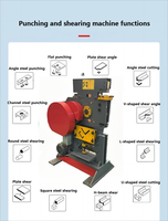 Machine de poinçonnage, de cisaillement et de pliage électrique 3KW avec matrices multiples pour trous ronds, ovales et coupes en forme de U/V