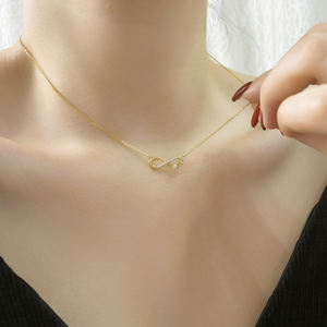 Gran oferta, Día regalos para el de la madre, collar, colgante infinito, circón, plata 925, oro de 18K, collar de mamá para mujer - Product Image 4