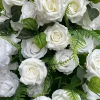 Mur de fleurs artificielles 5D en soie colorée fabriqué en usine pour la décoration de fête
