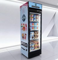 Réfrigérateur-congélateur vertical commercial à trois portes, à température unique, à refroidissement par air, pour boissons, à prix abordable