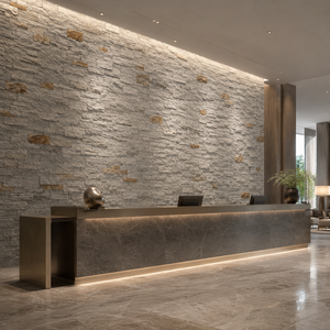 Revestimiento de Pared Exterior, Chapa de Piedra, Pizarra Blanca Amarilla Beige, Pizarra Natural, Piedra Cultivada - Product Image 6