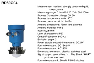 80g Factory <strong>Low</strong> <strong>Cost</strong> radar Water tank <strong>Level</strong> <strong>Sensor</strong> for Powders Ce Certified <strong>Level</strong> Flow <strong>Sensor</strong> Non Contact Dectotor Rs485 4-20ma - Product Image 4