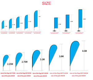 48h consegna rapida personalizzato 100% poliestere doppio lato stampa dello schermo pubblicitario Swooper bandiera di piume per bandiere promozionali - Product Image 4