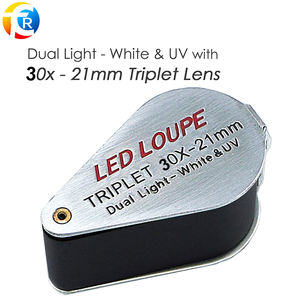 Draagbare Diamant Sieraden 30x Pocket <span class=keywords><strong>Loupe</strong></span> Vergrootglas Metalen Plastic Juweliers Loep Met Led Lichtbron Voor Optische Reparatie - Product Image 4
