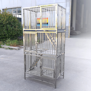 3 capas hogar mascota hábitat gato Villa casas jaula Metal grande Acero inoxidable gato jaula Animal sostenible botón 2 uds - Product Image 2