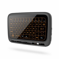 Mini Teclado Inalámbrico 2.4G con Retroiluminación y Panel Táctil de Pantalla Completa, Batería de Litio Recargable Integrada