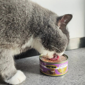 Lata Premium para aperitivos para gatos, receta de atún de pollo mezclado, ingredientes naturales, sin aditivos, tratamiento saludable - Product Image 4