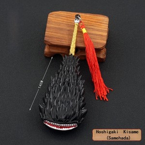 Venta al por mayor todo de metal Anime espada llavero seco caqui tiburón músculo modelo artes artesanía colgante - Product Image 3