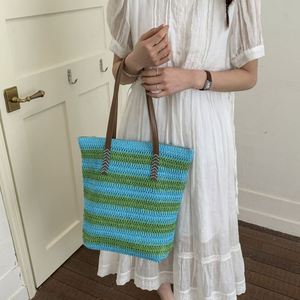 New Arrival Summer Colorful <b>Straw</b> <b>Bags</b> Outdoor Travel Beach <b>Bag</b> Large Capacity <b>Straw</b> <b>Tote</b> <b>Bag</b> - Product Image 4