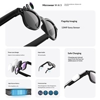 Gafas Inteligentes WAI3 con IA, 8 Megapíxeles, 3 Lentes, Carga Magnética y Antivibración EIS para Fotos/Vídeos y Llamadas