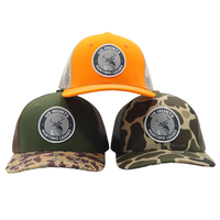 Casquette Trucker Richardson 112 OEM personnalisée à 6 panneaux, visière pré-courbée, maille vierge, fermeture snapback, avec logo brodé